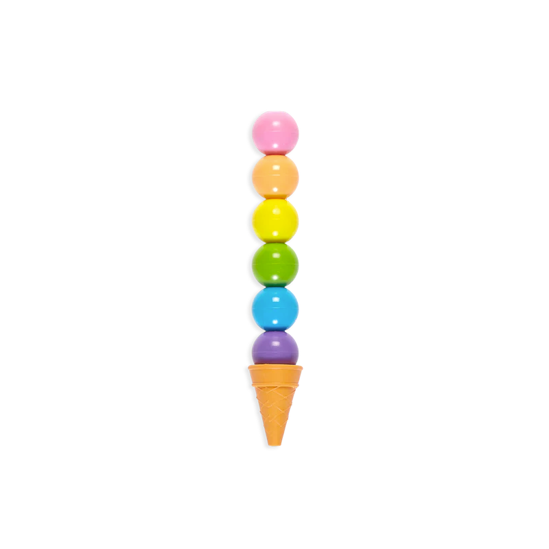 Rainbow Scoops Stacking Erasable Crayons