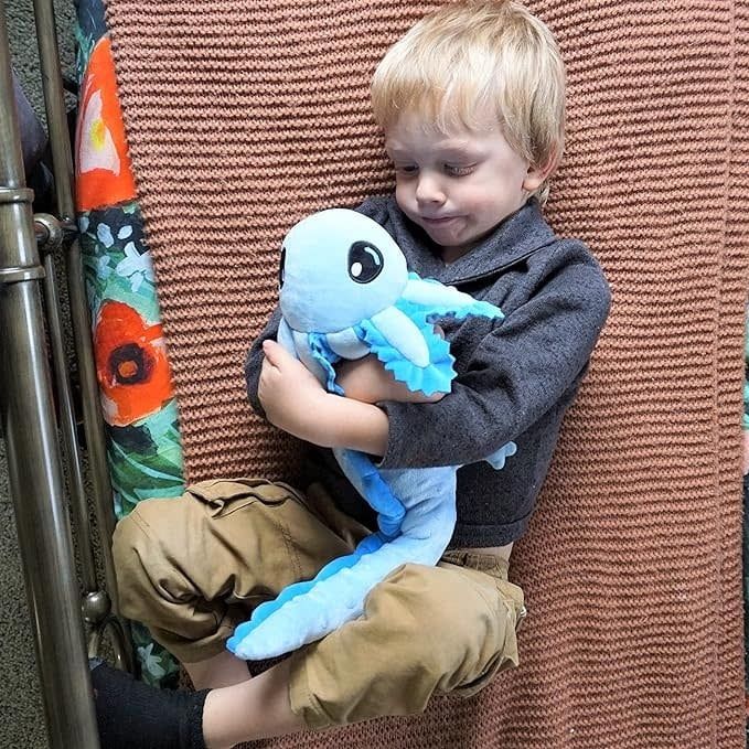 Axolotl Weighted Plush - Blue, 4lbs
