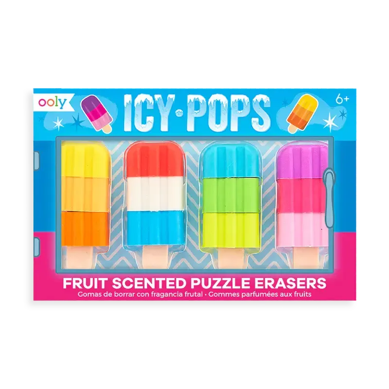 Ooly - Icy Pops, Scented Puzzle Erasers