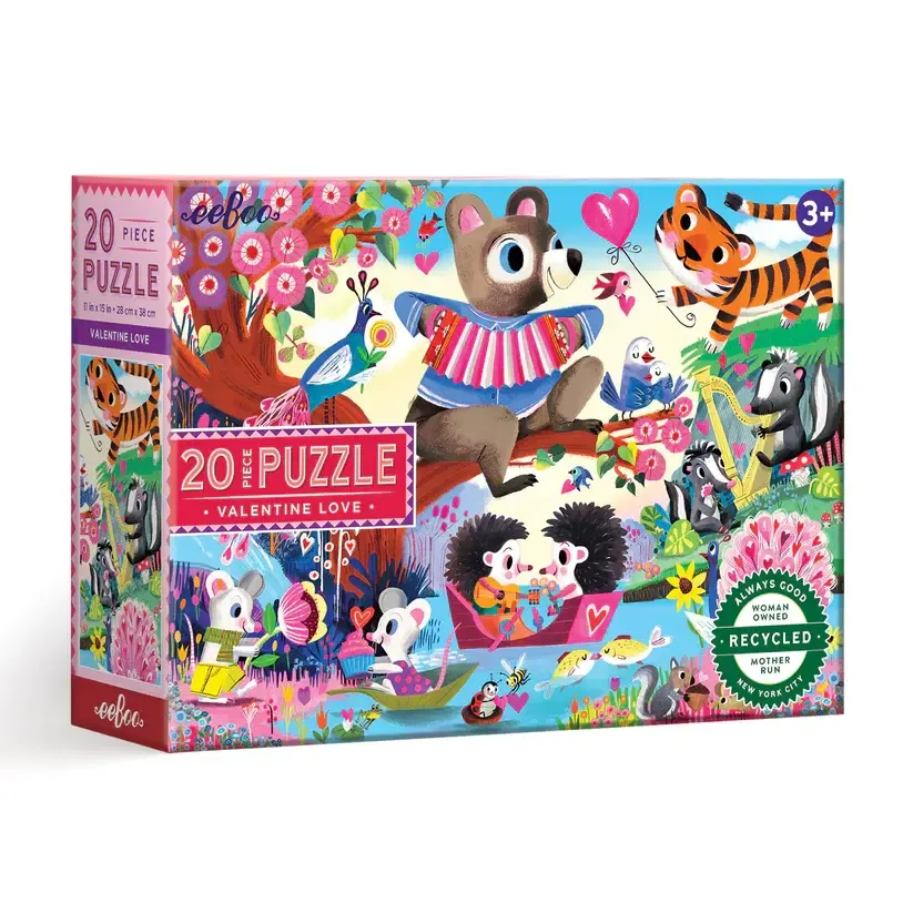 ## Eeboo 20pc Puzzle - Valentine Love