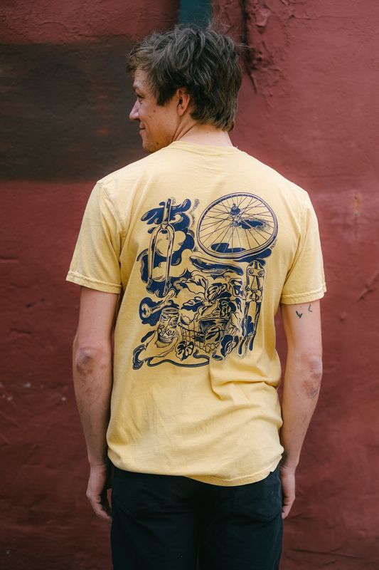 Two Bikes Sarah Shebaro Pocket T-Shirt