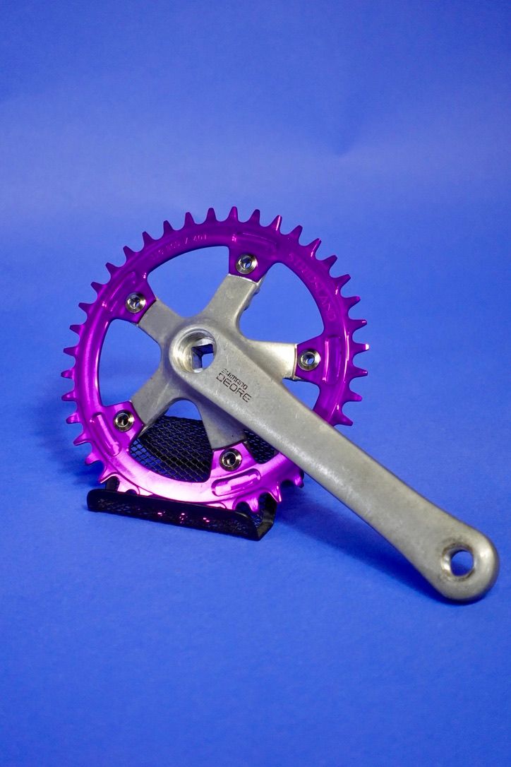 Stridsland 1x Chainring 110bcd 40t Purple &amp; Crankset