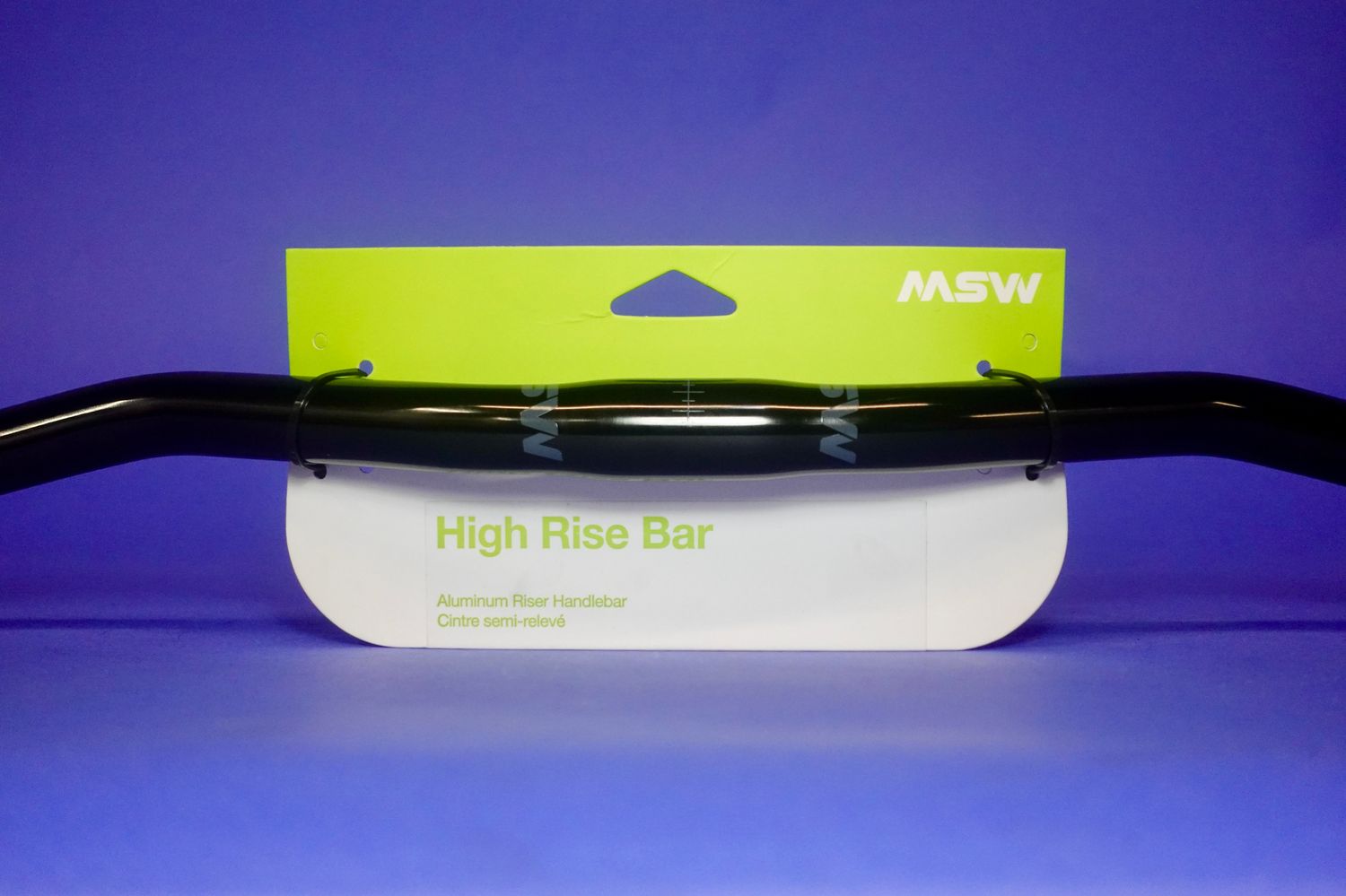 MSW High-Rise Bar 40mm Rise w/ 15d Sweep 660mm wide, Black