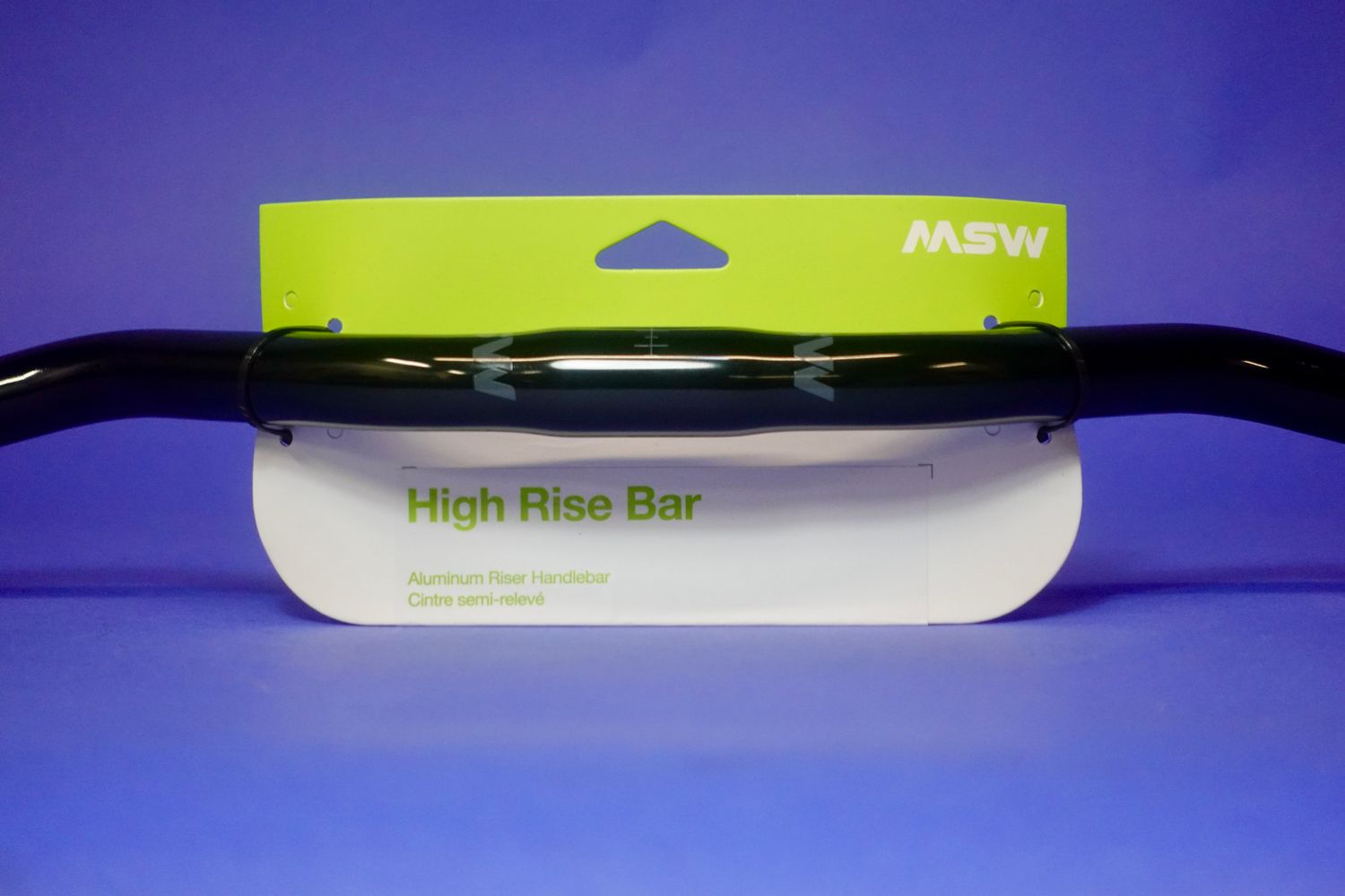 MSW High-Rise Bar 60mm Rise w/ 15d Sweep 660mm Wide, Black