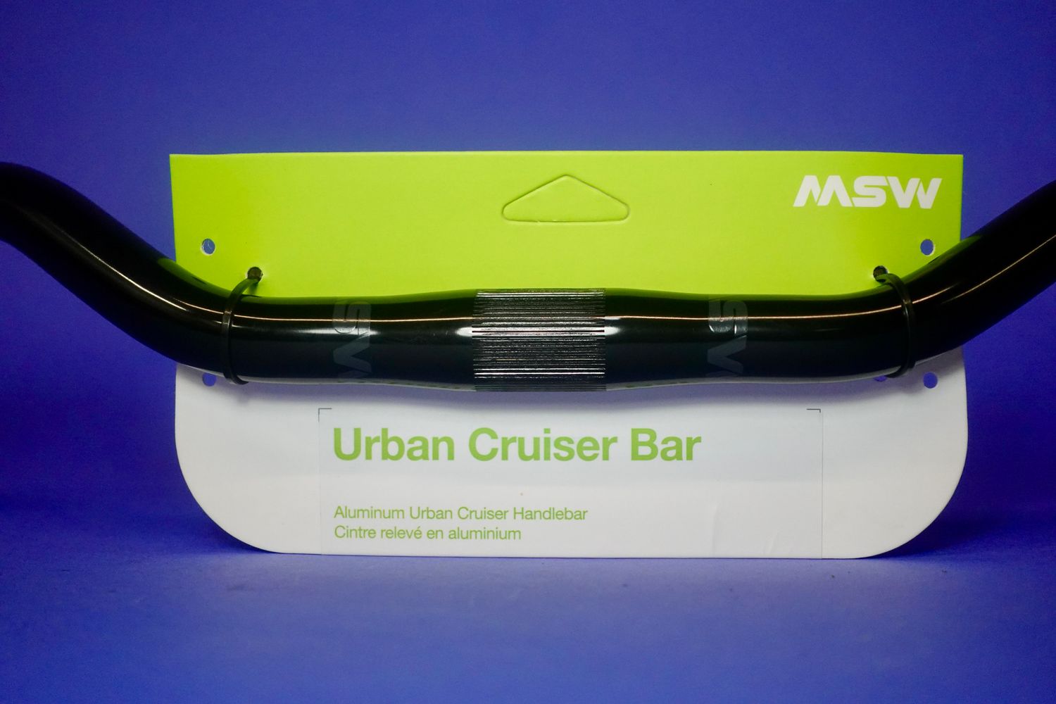 MSW 25.4 Urban Cruiser Bar, 620mm Wide, 55mm Rise, 40 degree Sweep, Black