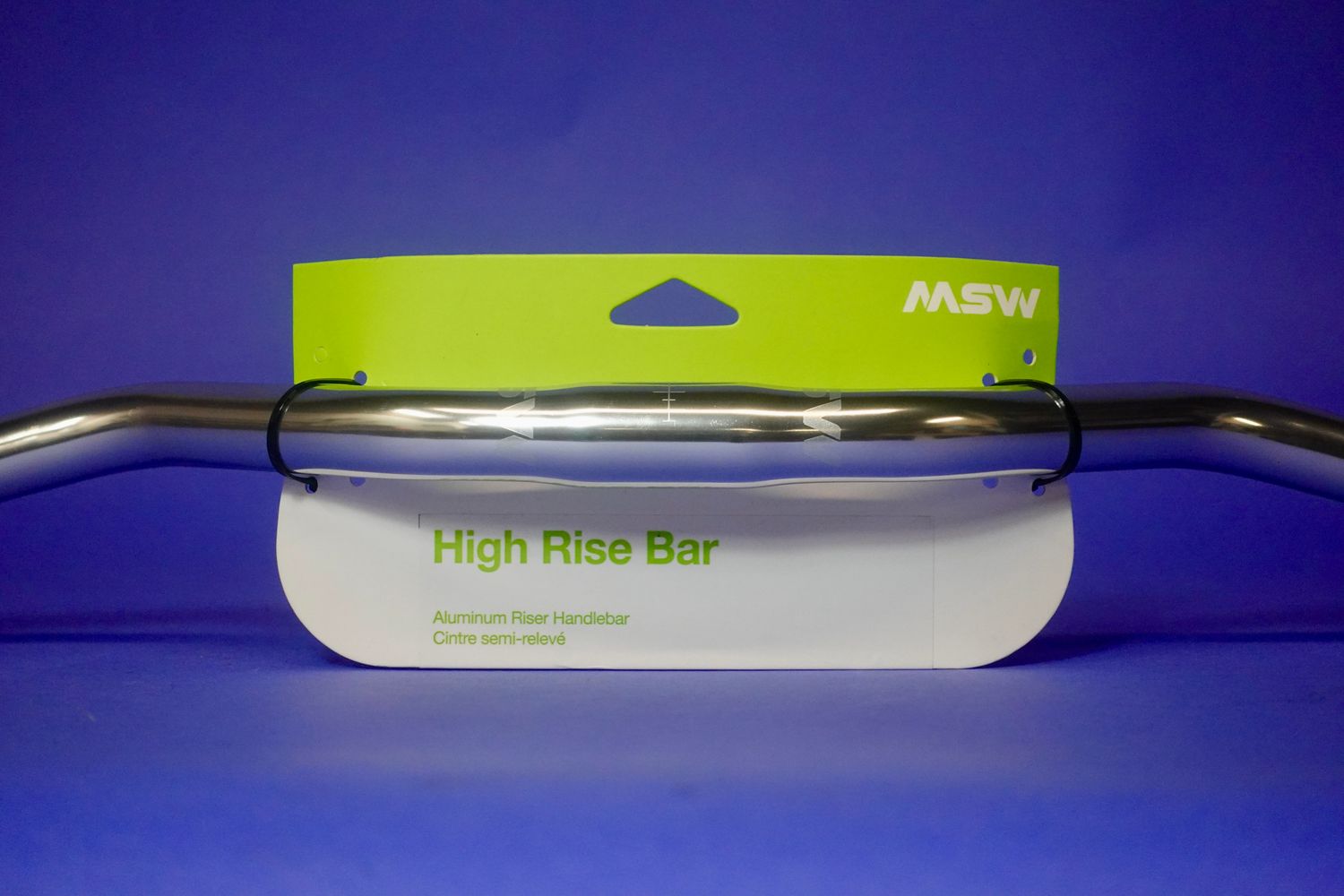 MSW High-Rise Bar 60mm Rise w/ 15d Sweep 660mm Wide, Silver