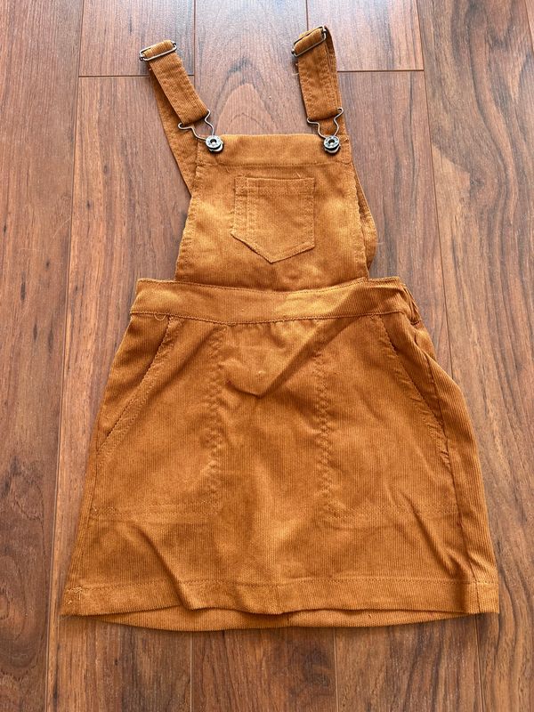 BROWN PINAFORE, Color: BROWN, Size: 2/3