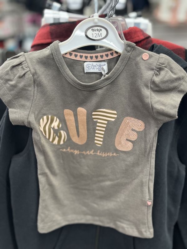 CUTE TEE, Color: BROWN, Size: 12