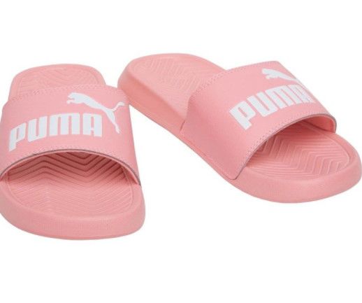 PUMA SANDALS SOFT FLUO PEACH-PUMA WHITE, Size: 7