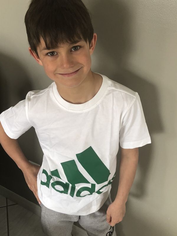 YB BIG LOGO TEE-WHITE/GREEN