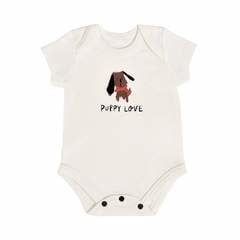 Finn + Emma Lap Bodysuit, Color: Ivory - Puppy Love, Size: 0 - 3 mo