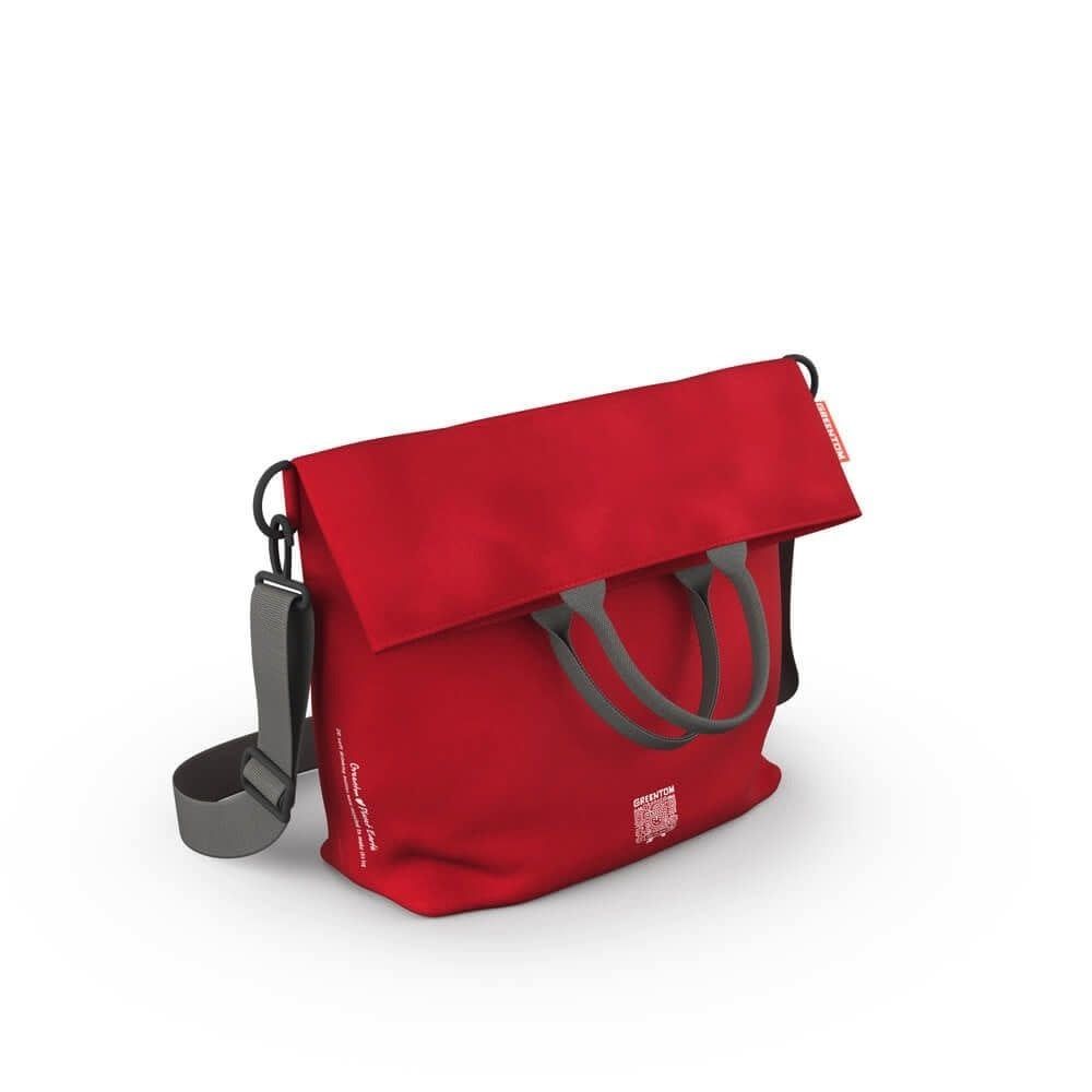 Diaper Bag Made From Recycled Bottles., Color: Red, Size: 41x25x15