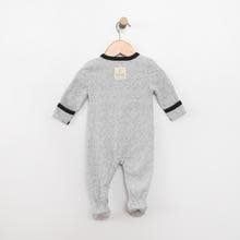 Organic cotton/Repreve Footie, Color: Solid Grey, Size: 0 - 3 mo