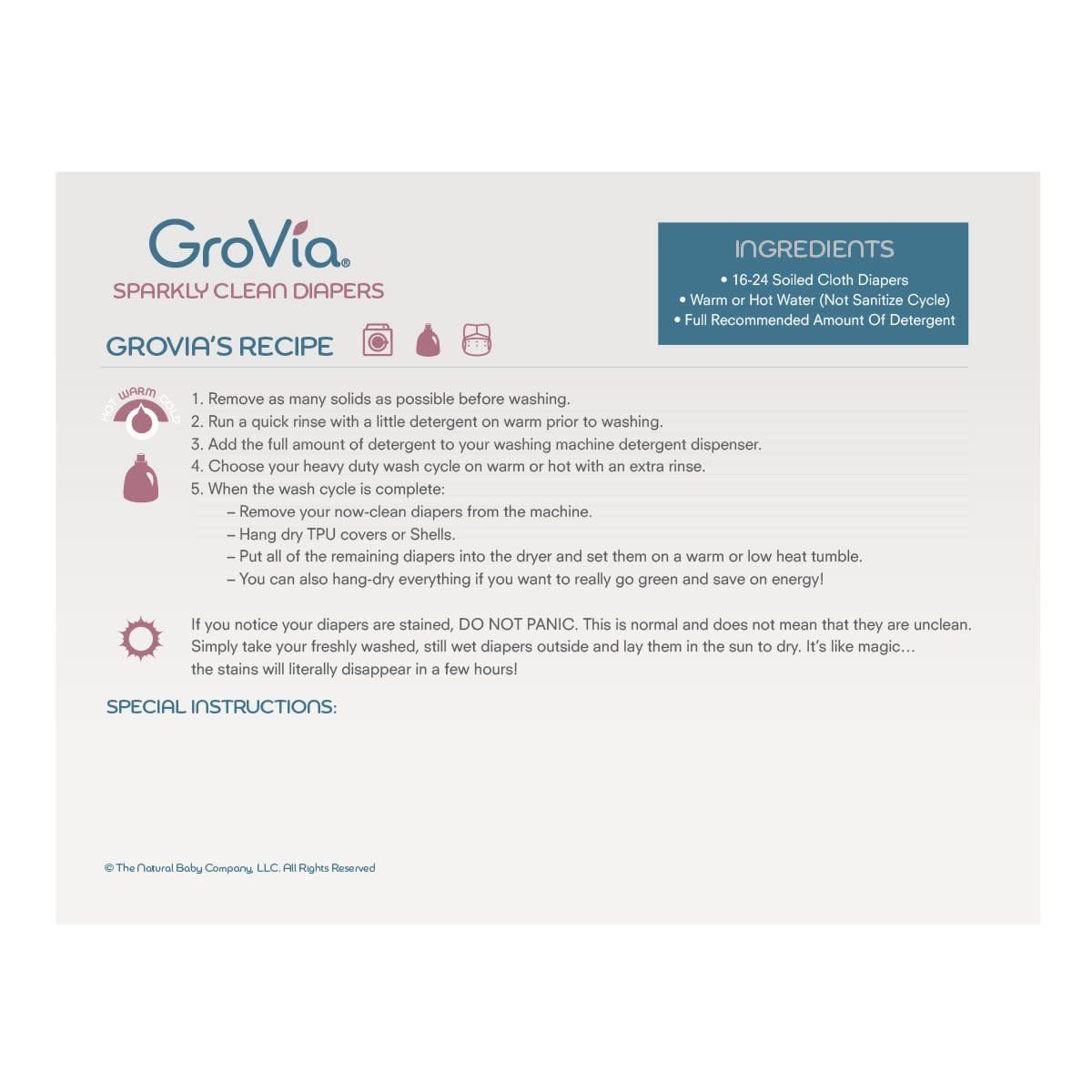 Grovia Laundry Recipe Magnet