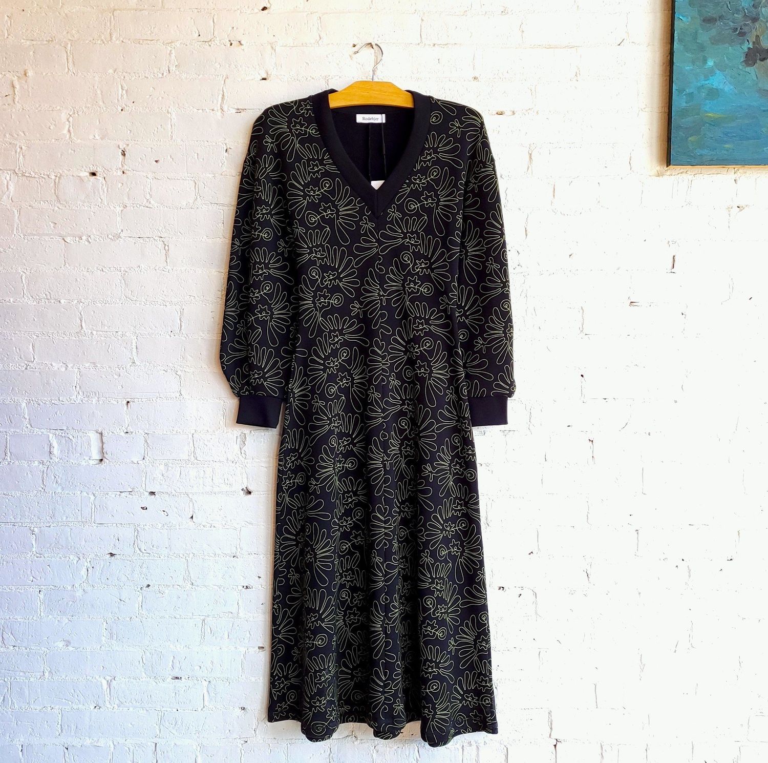 Rodebjer: Gisele Dress, Color: Black/Lime, Size: XS