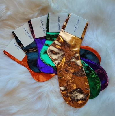 Maria La Rosa: Laminated One - Silk Ankle Socks|