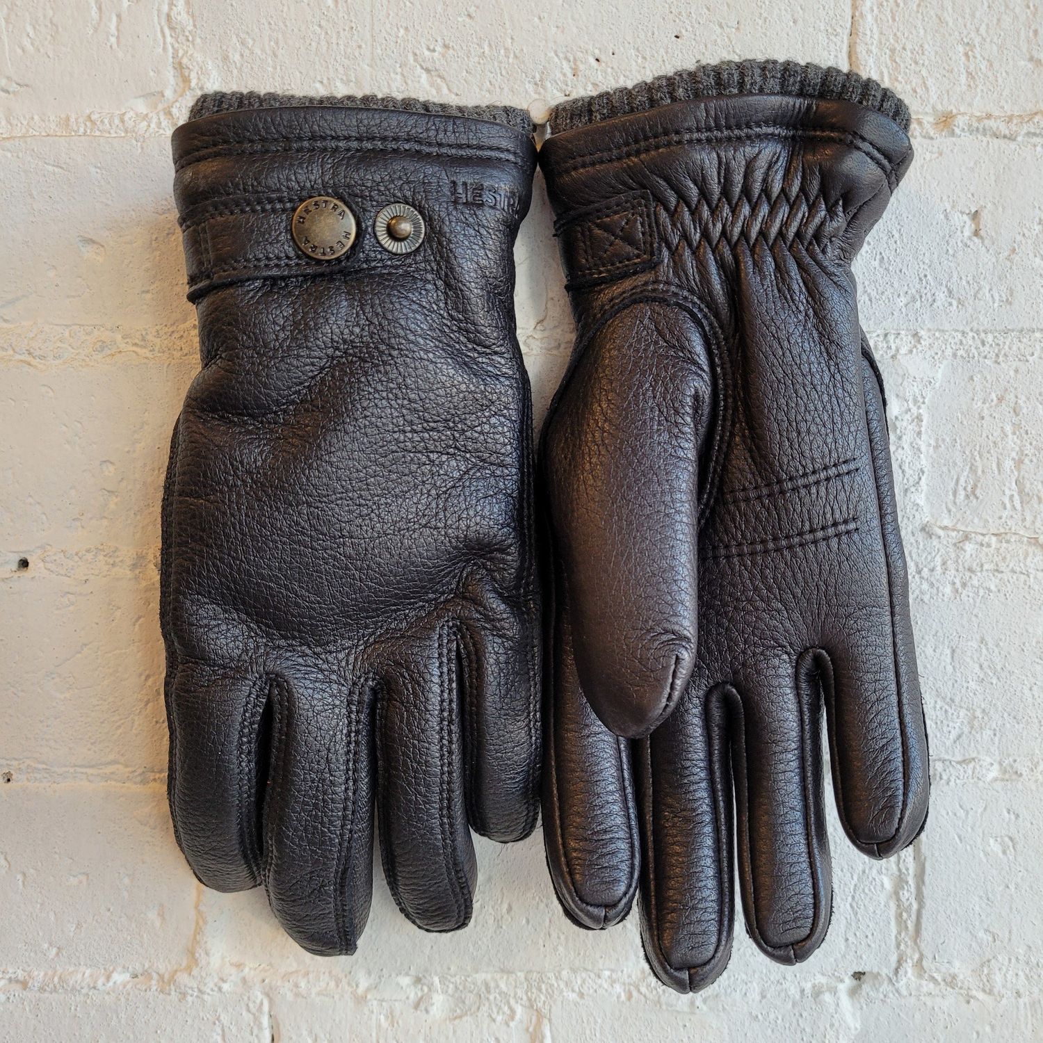 HESTRA: Elk Utsjo Gloves |, Color: Black, Size: (6)