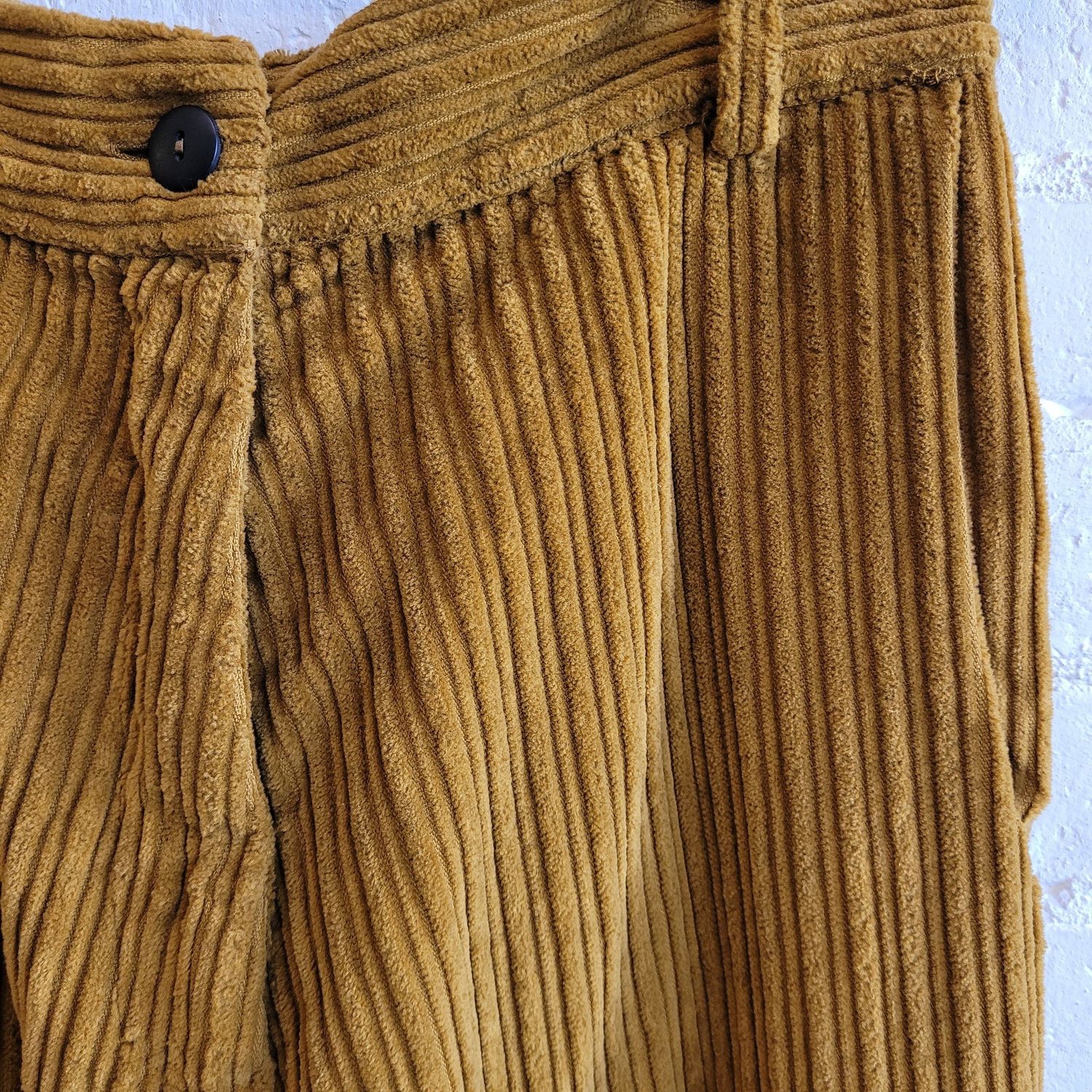 Serienumerica: High Waist Corduroy Trouser |, Color: Ochre, Size: (40)