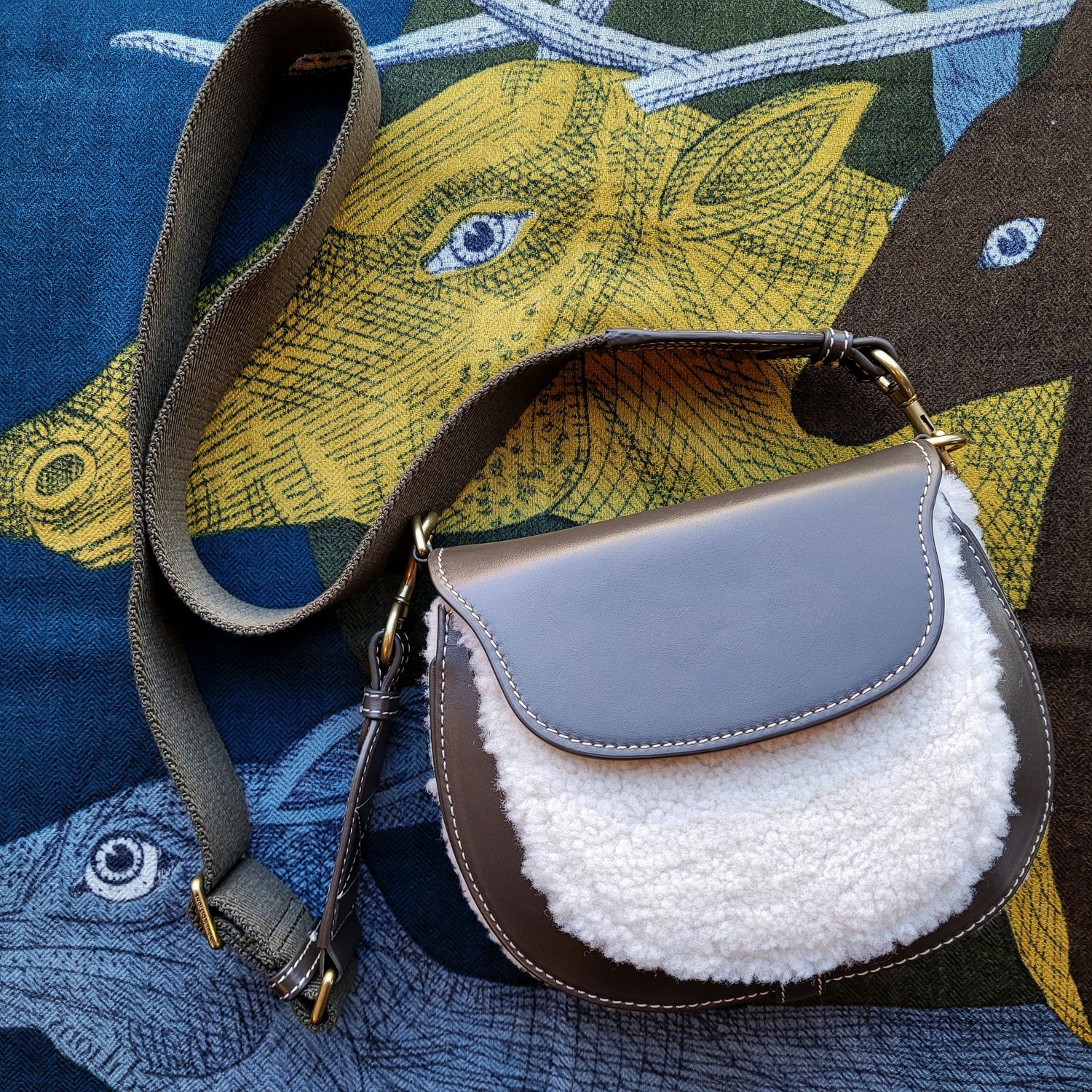 Inoui Designs: Leather &amp; Sheepskin Shoulder Bag |