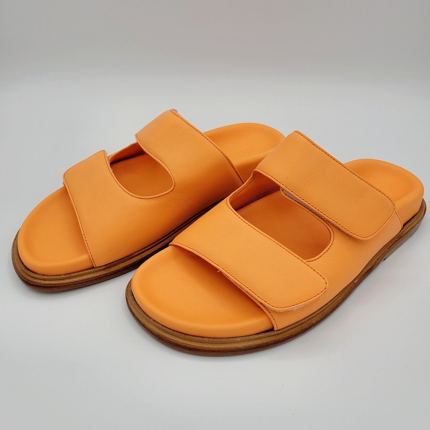 Sturlini: Leather Sandal |, Color: Nectarine, Size: (EU 37)