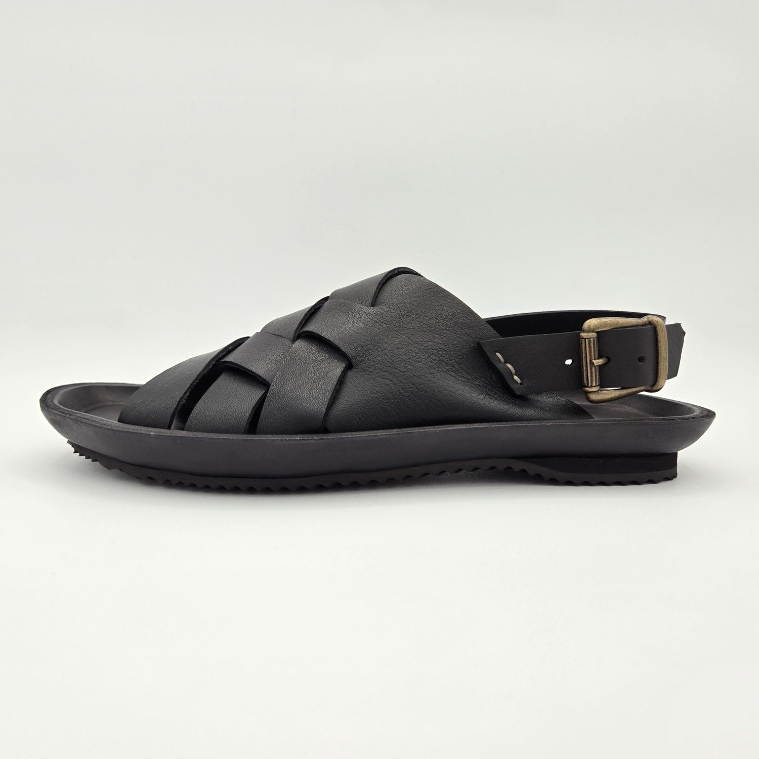 Punto Pigro: Braided Scoop Sandal |, Color: Black, Size: (EU 38)