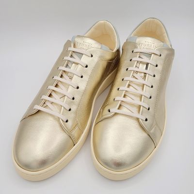 Sturlini: Versilia Collection Leather Sneaker |, Color: Oro, Size: (EU 37.5)