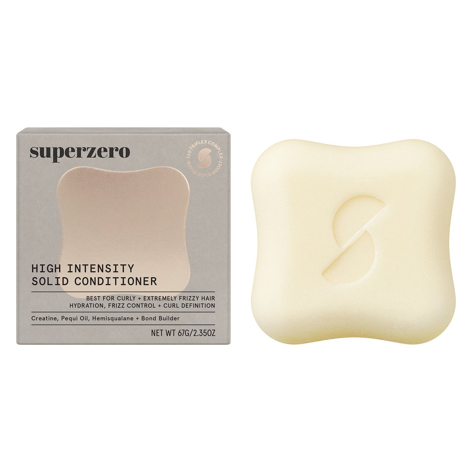 Superzero: Solid Bar Conditioner |, Type: High Intensity (For Curly/Frizzy Hair), Size: (67g)