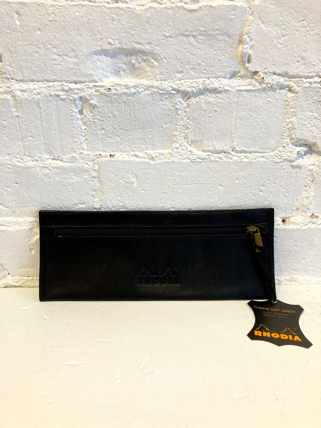 Rhodia: Soft Leather Pencil Case (Black)