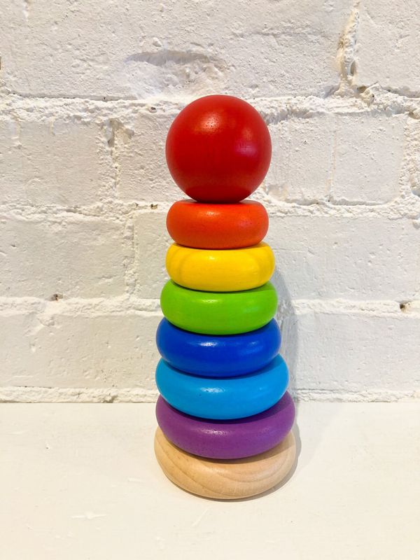 PlanToys: Stacking Ring (Rainbow)