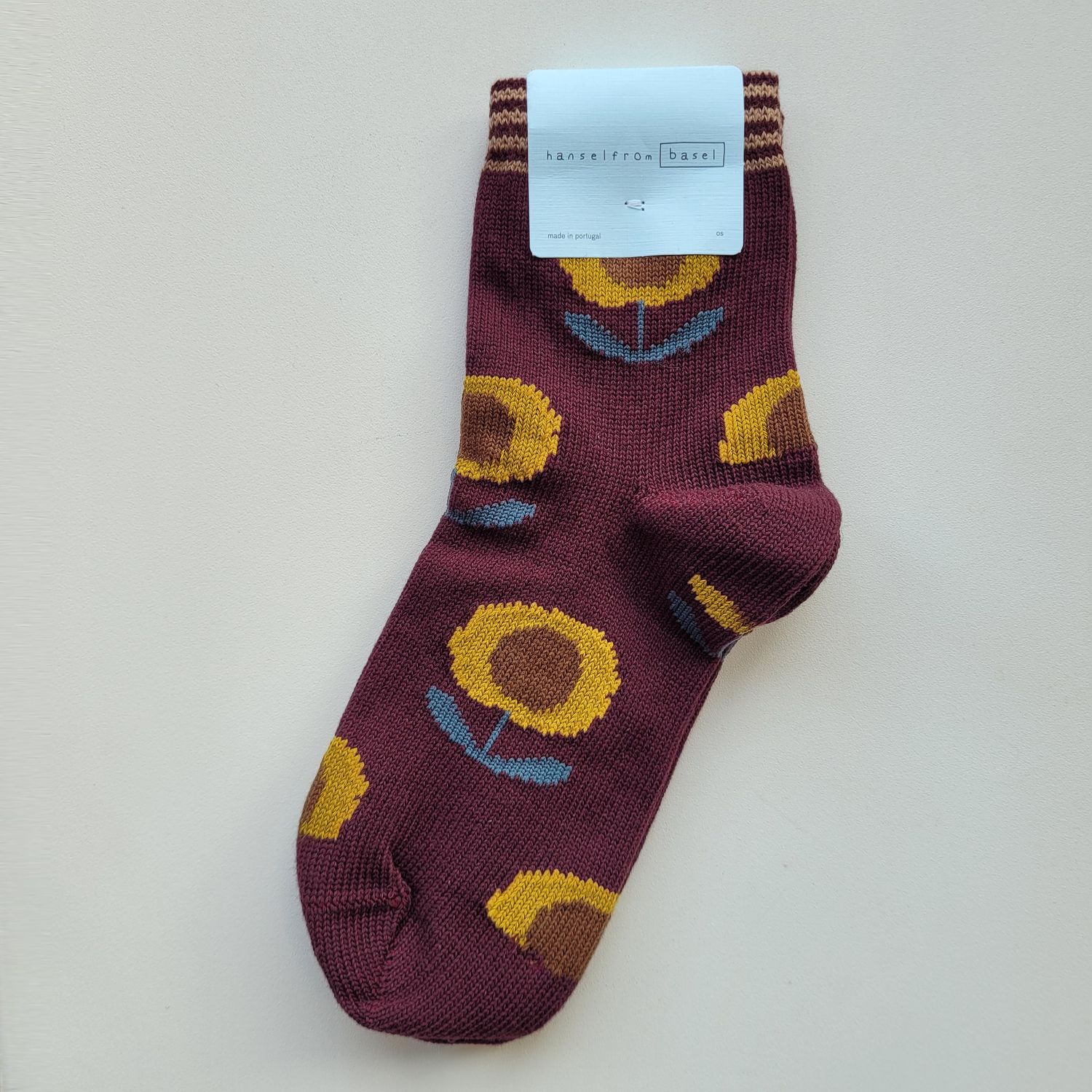 Hansel from Basel: Matilda Short Cotton Crew | Maroon | (O/S)