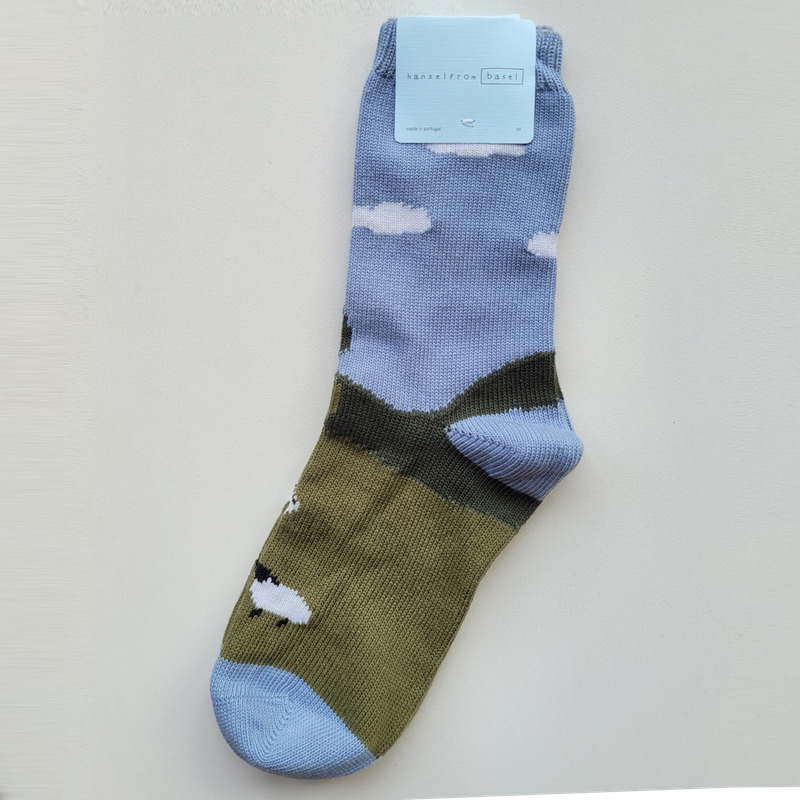 Hansel from Basel: Shepherd Cotton Crew Sock | Sky Blue | O/S