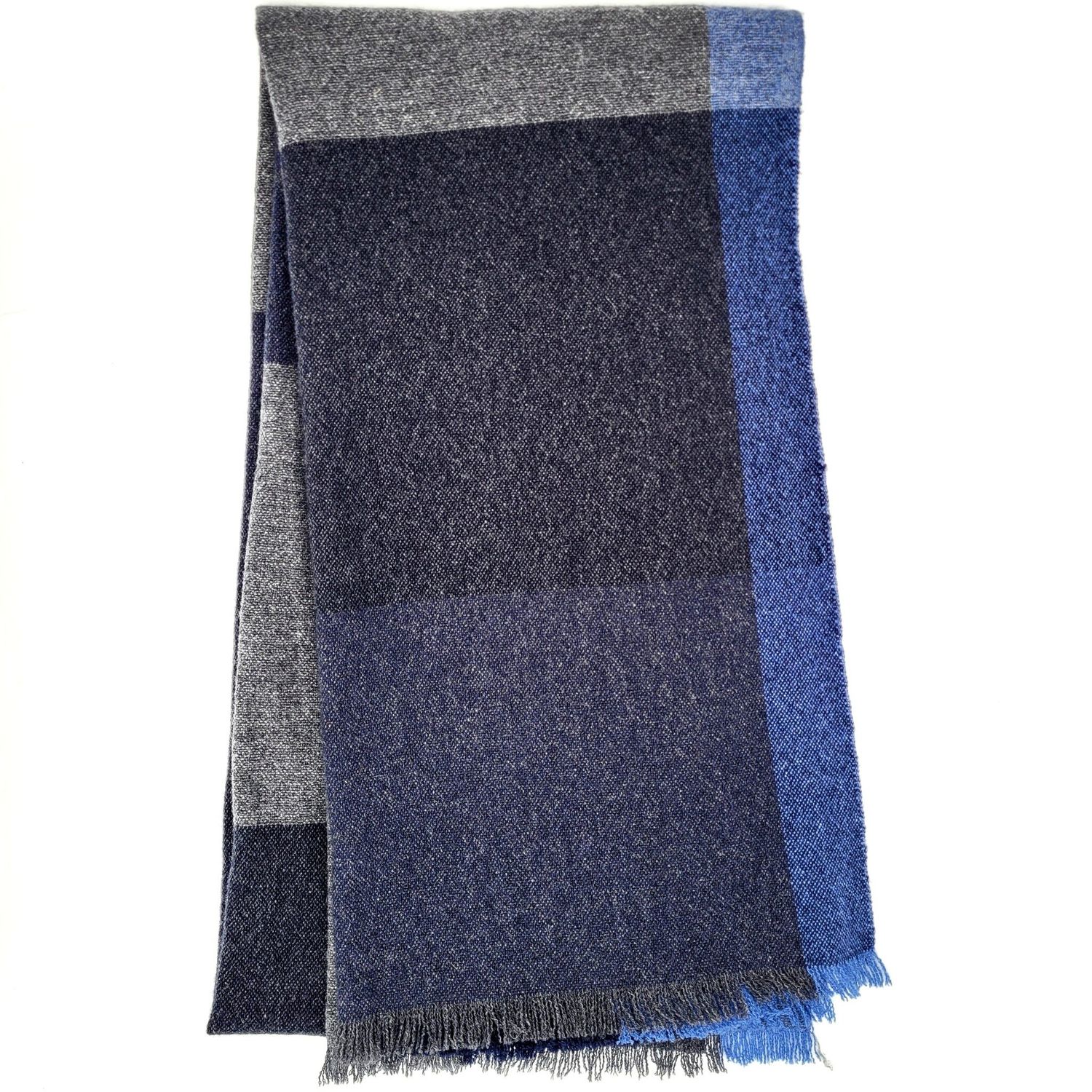 Arcashmere: Piana - Cashmere Scarf | Grey/Blue