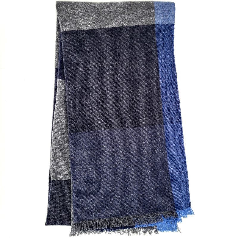 Arcashmere: Piana - Cashmere Scarf | Grey/Blue