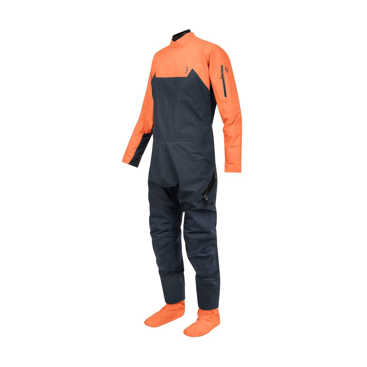 Mustang - Helix Drysuit with Latex Seals (Closeout), Size: Small, Color: Admiral Gray - Coral Quartz