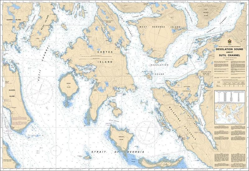 Nautical Charts - 3538 - Desolation Sound &amp; Sutil Channel