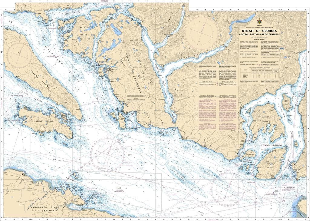 Nautical Charts - 3512-Strait of Georgia, Central Portion