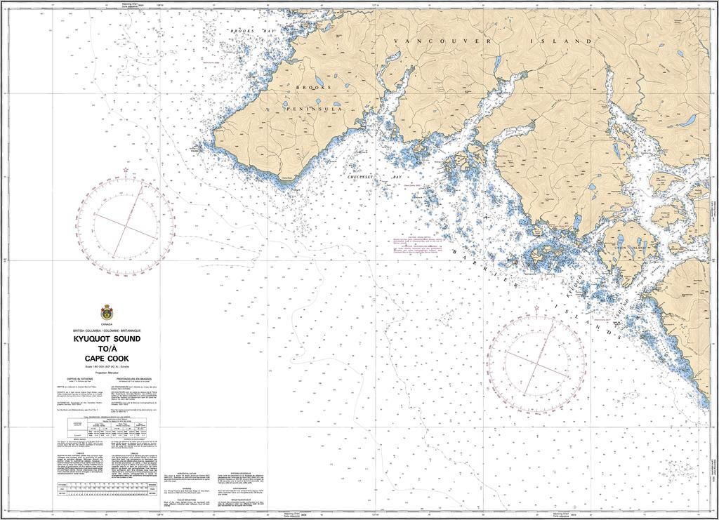 Nautical Charts - 3623-Kyuquot