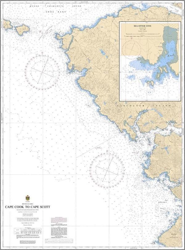 Nautical Charts - 3624-Cape Cook