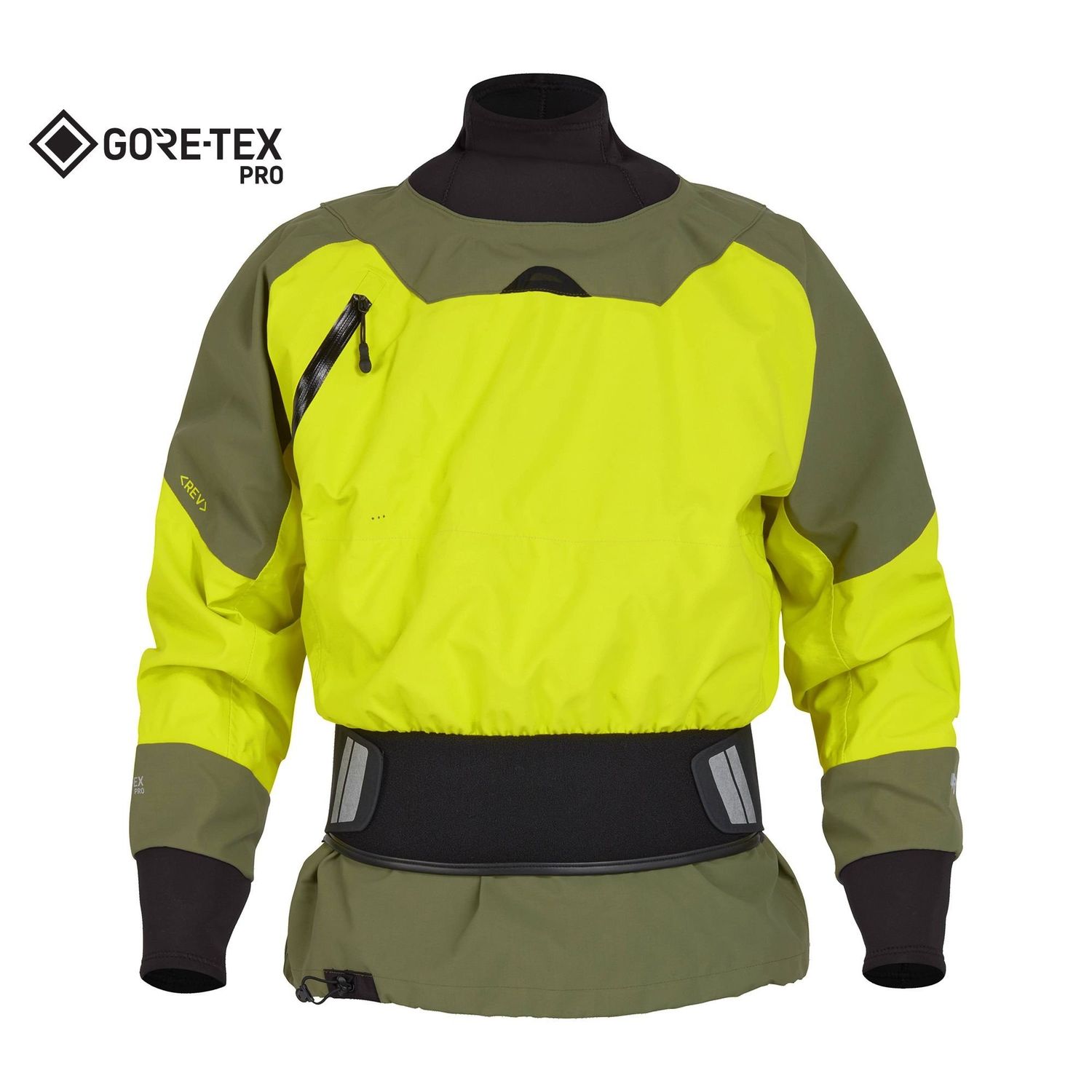 NRS - Men&#39;s Rev Dry Top - Closeout, Color: Chartreuse, Size: Small