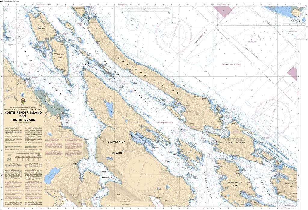 Nautical Charts - 3442-N. Pender