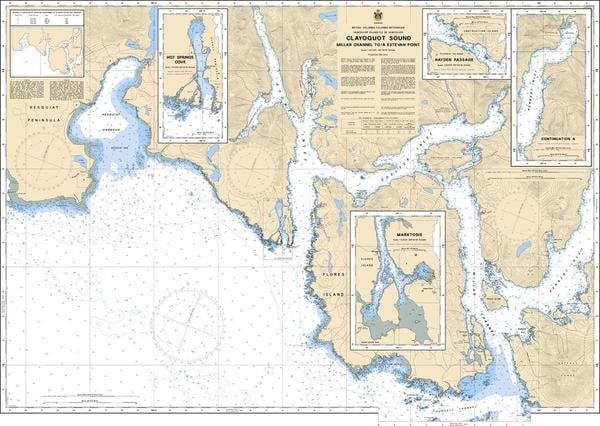 Nautical Charts - 3674 - Clayoquot Sound, Millar Channel to Estevan Point