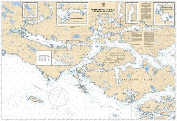 Nautical Charts - 3547 - Queen Charlotte Strait, Eastern Portion