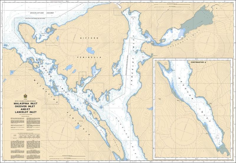 Nautical Charts - 3559 - Malaspina Inlet