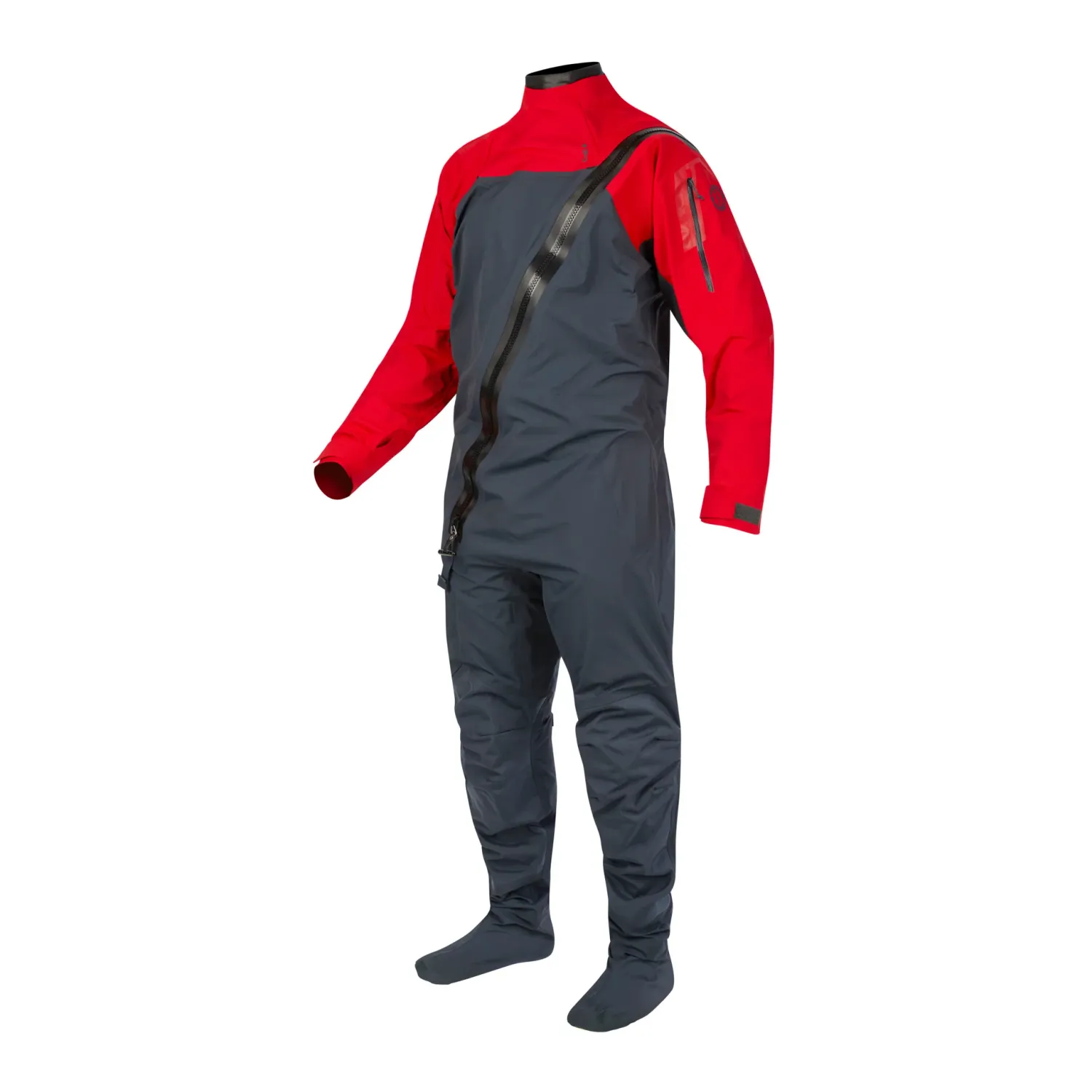 Mustang - Hudson Drysuit with Latex Seals (Closeout), Size: Small, Color: Admiral - Red