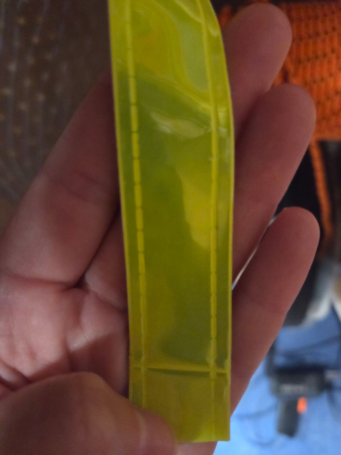 Yellow reflective adhesive tape 1" per foot