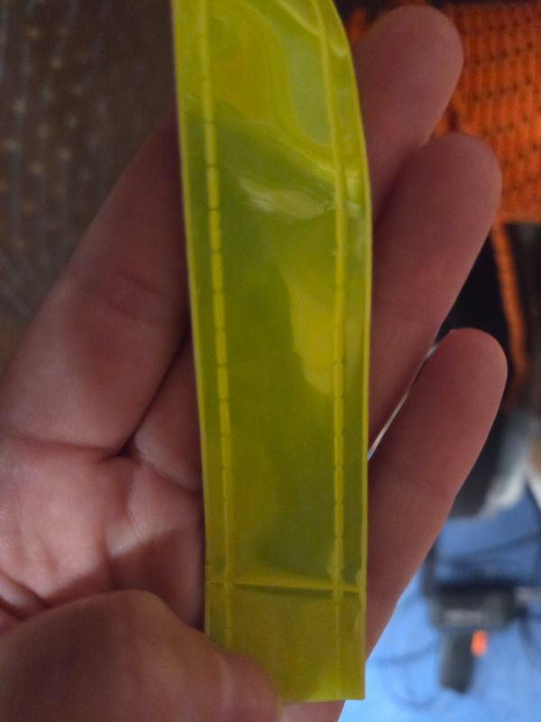 Yellow reflective adhesive tape 1" per foot