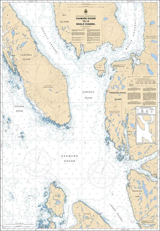 Nautical Charts - 3982 - Caamano Sound to Whale Channel