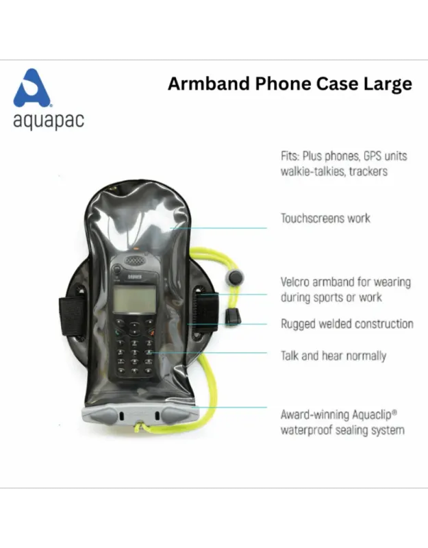 AquaPac - Armband Waterproof Phone Case - Large