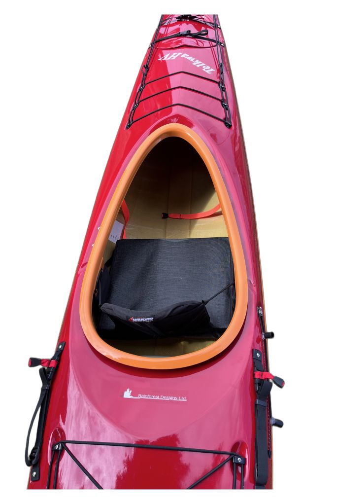 Nimbus - Telkwa HV Fiberglass Cardinal Red Deck w/ White Hull &amp; Mango Trim