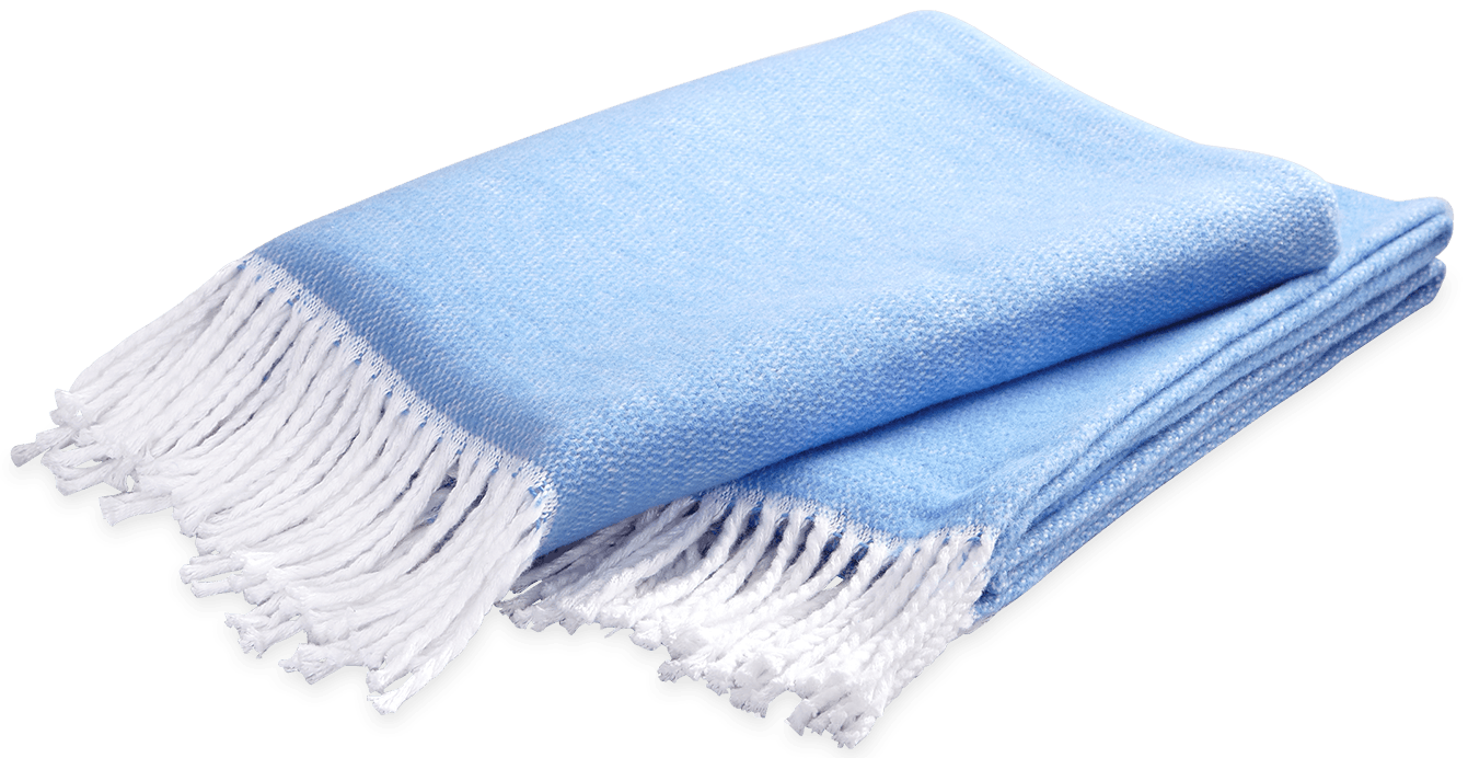 Matouk Pezzo Throw, Color: Azure (50&quot; x 70&quot;)